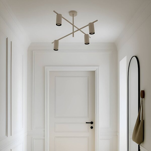 Lampa sufitowa Marilou Lindby, możliwość ściemniania, kremowy / amber, salon / jadalnia, metal, nowoczesny