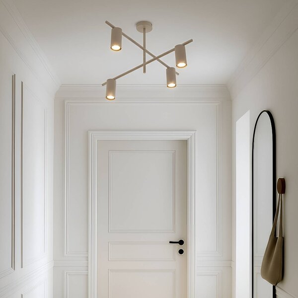 Lampa sufitowa Marilou Lindby, możliwość ściemniania, kremowy / amber, salon / jadalnia, metal, nowoczesny