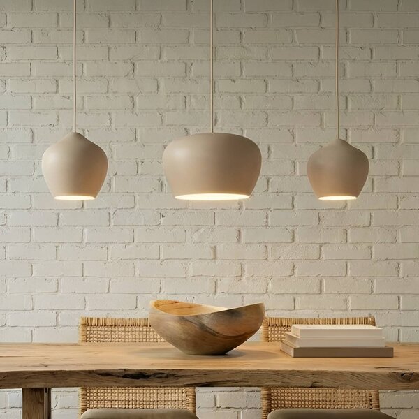 Lampa wisząca Malisa Lucande, możliwość ściemniania, kremowy / amber, salon / jadalnia, metal, skandynawski