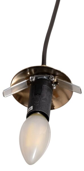 Lampa wisząca szklana Glassy Euluna, możliwość ściemniania, czarny, salon / jadalnia, szkło, nowoczesny