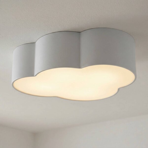 Lampa sufitowa Cloud TK Lighting, możliwość ściemniania, biały / opal, salon / jadalnia, tkanina / materiał / jedwab, młodzieżowy