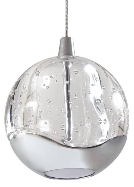 Lampa wisząca szklana Hayley Lucande, przezroczysty / transparentny, salon / jadalnia, szkło, nowoczesny