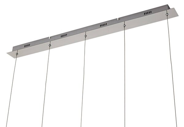 Lampa wisząca szklana Hayley Lucande, przezroczysty / transparentny, salon / jadalnia, szkło, nowoczesny