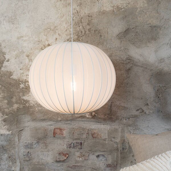 Markslöjd Lampa wisząca Florence, możliwość ściemniania, biały / opal, salon / jadalnia, tkanina / materiał / jedwab, skandynawski