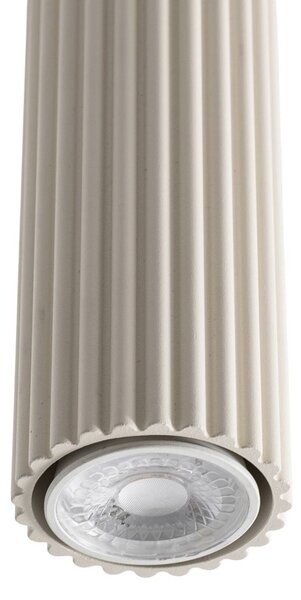 Lampa sufitowa Karbon SOLLUX LIGHTING, możliwość ściemniania, kremowy / amber, salon / jadalnia, aluminium, nowoczesny