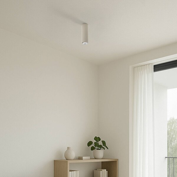 Lampa sufitowa Karbon SOLLUX LIGHTING, możliwość ściemniania, kremowy / amber, salon / jadalnia, aluminium, nowoczesny