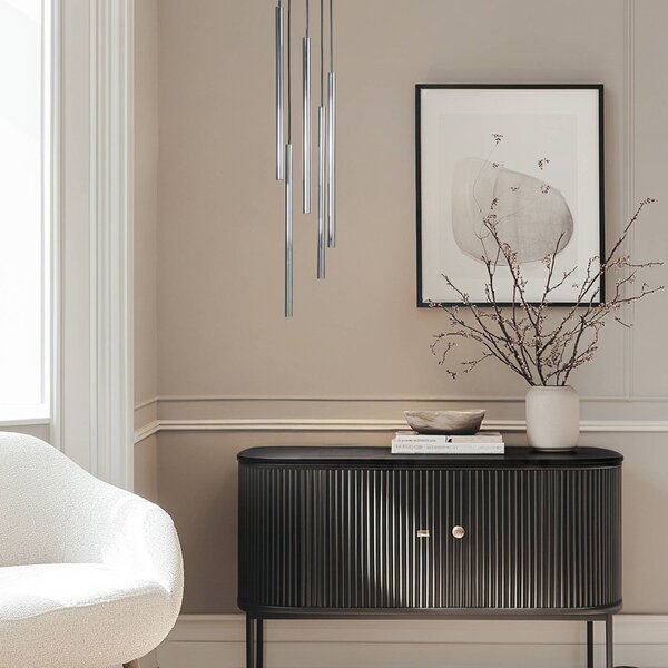 Lampa wisząca Sopel Lux SIGMA, możliwość ściemniania, aluminiowy / szary / cynkowy, salon / jadalnia, metal, nowoczesny