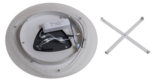 Lampa sufitowa LED Rebeka Lindby, możliwość ściemniania, biały / opal, salon / jadalnia, tworzywo sztuczne, nowoczesny
