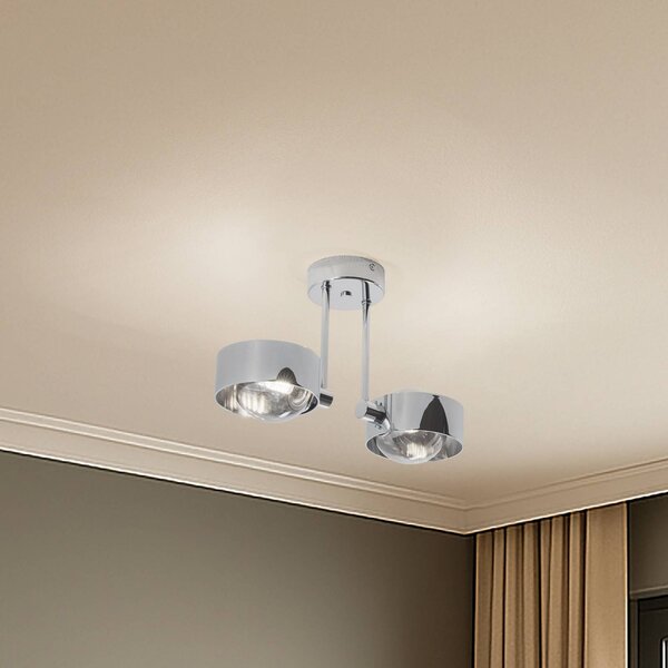 Lampa sufitowa Mado Argon, możliwość ściemniania, chromowy / srebrny, łazienka, metal, nowoczesny