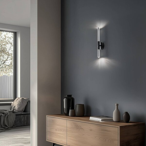 Kinkiet Sopel Lux SIGMA, możliwość ściemniania, aluminiowy / szary / cynkowy, salon / jadalnia, metal, nowoczesny