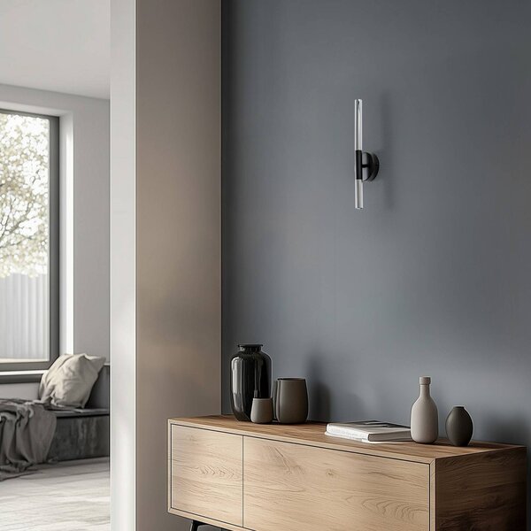 Kinkiet Sopel Lux SIGMA, możliwość ściemniania, aluminiowy / szary / cynkowy, salon / jadalnia, metal, nowoczesny