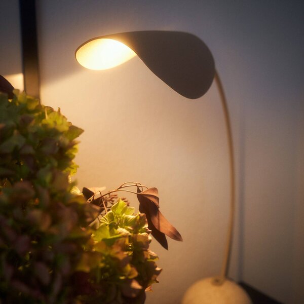 Lampa stołowa Rivera Lucande, aluminiowy / szary / cynkowy, salon / jadalnia, metal, nowoczesny