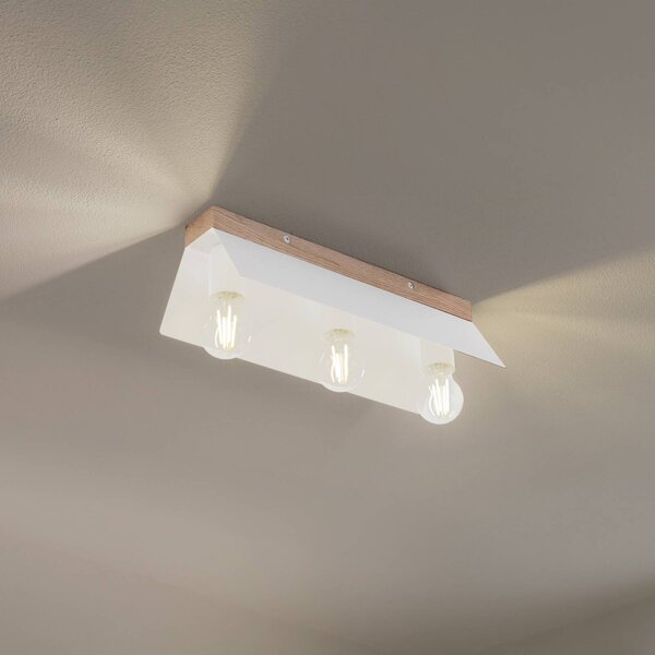 Lampa sufitowa Esme Lamkur, możliwość ściemniania, biały / opal, salon / jadalnia, metal, nowoczesny