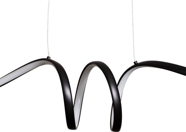Lampa wisząca Loop Milagro Lighting, czarny, salon / jadalnia, metal, nowoczesny