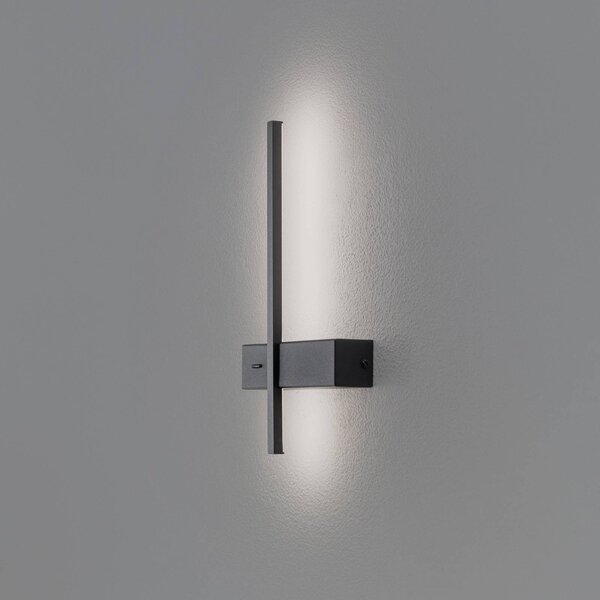 Kinkiet LED Vision Milagro Lighting, czarny, salon / jadalnia, metal, nowoczesny