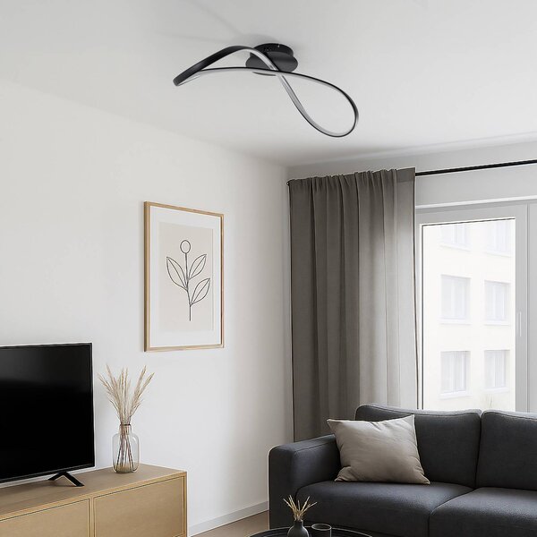 Lampa sufitowa LED Infinity Milagro Lighting, czarny, salon / jadalnia, metal, nowoczesny