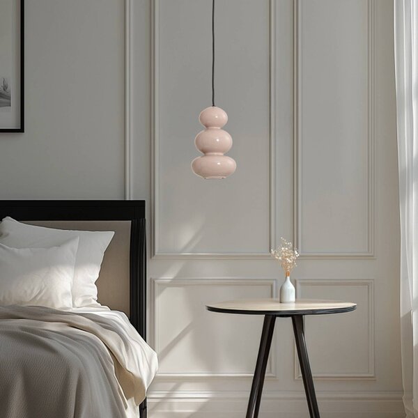 Lampa wisząca Oman Argon, możliwość ściemniania, aluminiowy / szary / cynkowy, salon / jadalnia, szkło