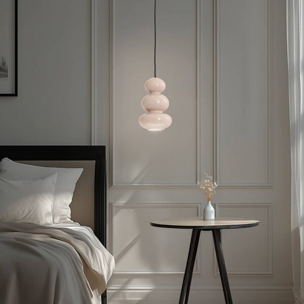 Lampa wisząca Oman Argon, możliwość ściemniania, aluminiowy / szary / cynkowy, salon / jadalnia, szkło