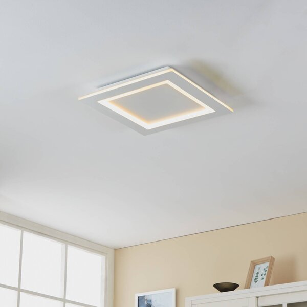 EGLO connect Inteligentna lampa sufitowa Connect Padrogiano-Z, możliwość ściemniania, biały / opal, salon / jadalnia, metal, nowoczesny