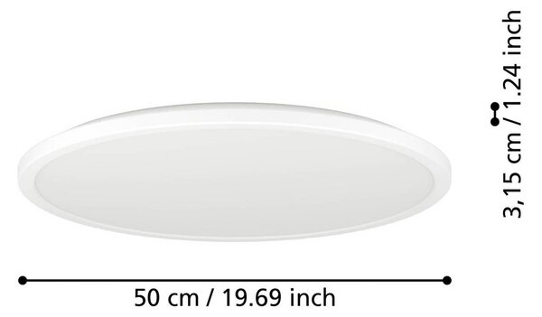 EGLO connect Inteligentna lampa sufitowa Connect Rovito-Z, możliwość ściemniania, biały / opal, salon / jadalnia, tworzywo sztuczne