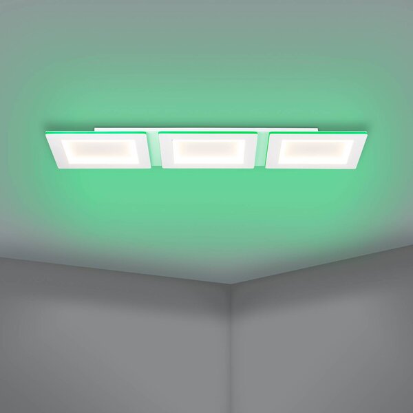 EGLO connect Inteligentna lampa sufitowa Connect Padrogiano-Z, możliwość ściemniania, biały / opal, salon / jadalnia, metal, nowoczesny