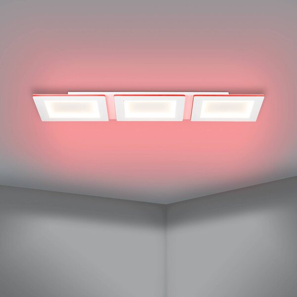 EGLO connect Inteligentna lampa sufitowa Connect Padrogiano-Z, możliwość ściemniania, biały / opal, salon / jadalnia, metal, nowoczesny