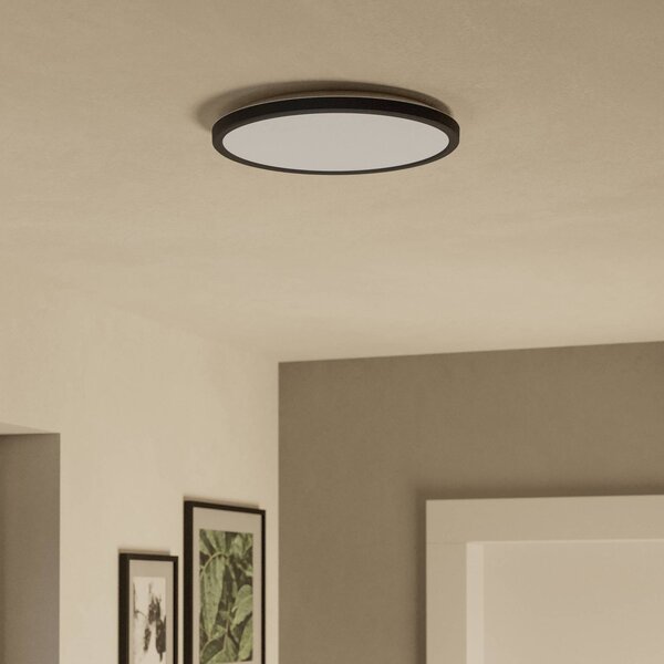 EGLO connect Inteligentna lampa sufitowa Connect Rovito-Z, możliwość ściemniania, czarny, salon / jadalnia, tworzywo sztuczne