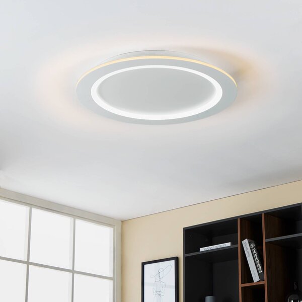 EGLO connect Inteligentna lampa sufitowa Connect Padrogiano-Z, możliwość ściemniania, biały / opal, salon / jadalnia, metal, nowoczesny