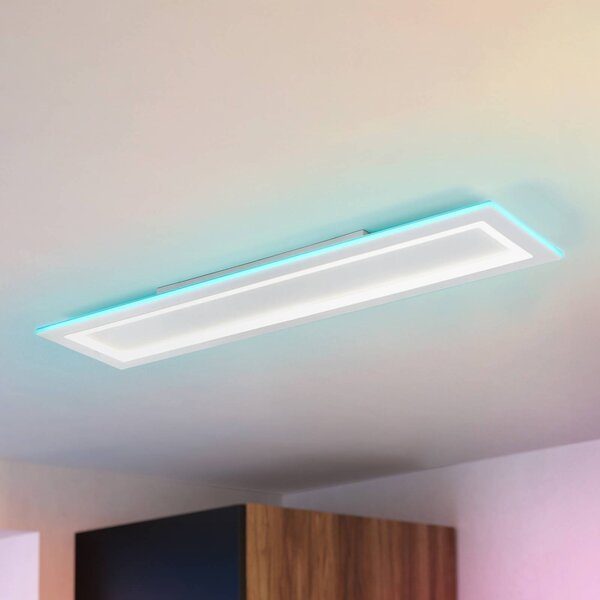 EGLO connect Inteligentna lampa sufitowa Connect Padrogiano-Z, możliwość ściemniania, biały / opal, salon / jadalnia, metal, nowoczesny