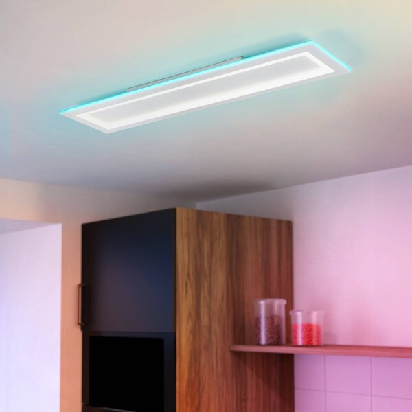 EGLO connect Inteligentna lampa sufitowa Connect Padrogiano-Z, możliwość ściemniania, biały / opal, salon / jadalnia, metal, nowoczesny