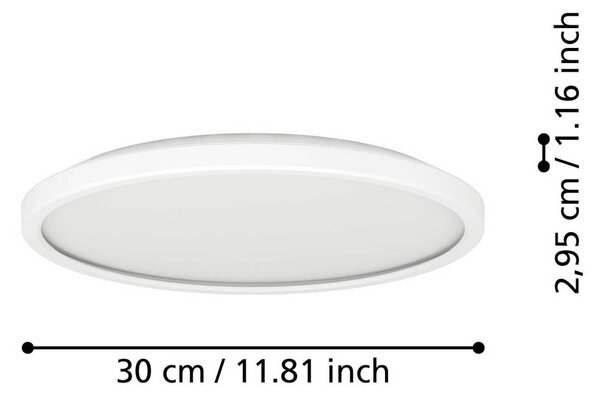 EGLO connect Inteligentna lampa sufitowa Connect Rovito-Z, możliwość ściemniania, biały / opal, salon / jadalnia, tworzywo sztuczne