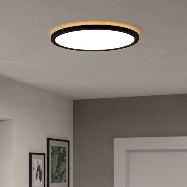 EGLO connect Inteligentna lampa sufitowa Connect Rovito-Z, możliwość ściemniania, czarny, salon / jadalnia, tworzywo sztuczne