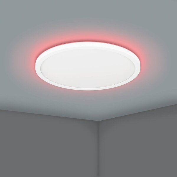 EGLO connect Inteligentna lampa sufitowa Connect Rovito-Z, możliwość ściemniania, biały / opal, salon / jadalnia, tworzywo sztuczne
