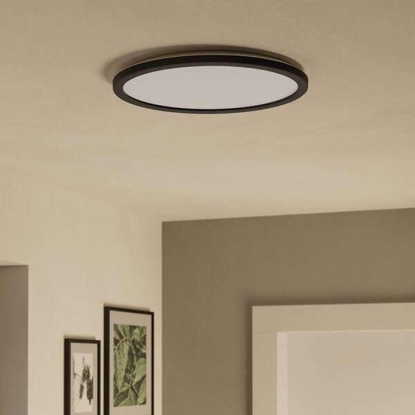 EGLO connect Inteligentna lampa sufitowa Connect Rovito-Z, możliwość ściemniania, czarny, salon / jadalnia, tworzywo sztuczne