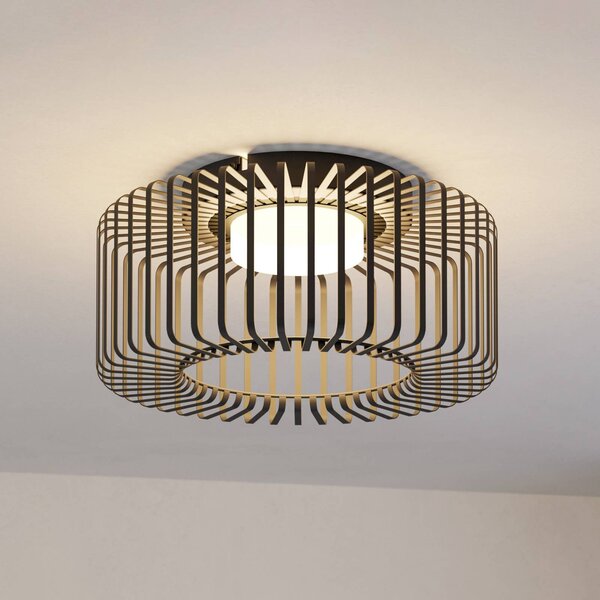 EGLO Inteligentna lampa sufitowa Connect Ginestrone-Z, możliwość ściemniania, czarny, salon / jadalnia, metal, nowoczesny