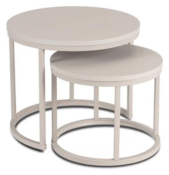 Zestaw Stolików Kawowych NELLY 43 cm/53 cm Kaszmir Japandi