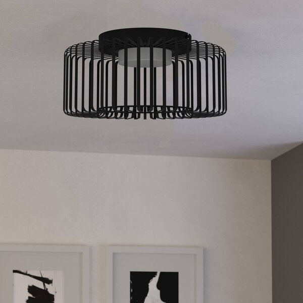EGLO Inteligentna lampa sufitowa Connect Ginestrone-Z, możliwość ściemniania, czarny, salon / jadalnia, metal, nowoczesny