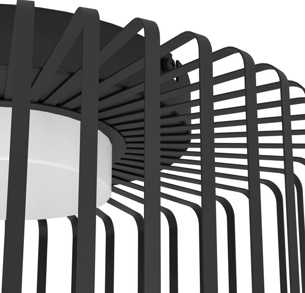 EGLO Inteligentna lampa sufitowa Connect Ginestrone-Z, możliwość ściemniania, czarny, salon / jadalnia, metal, nowoczesny
