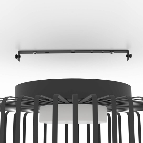 EGLO Inteligentna lampa sufitowa Connect Ginestrone-Z, możliwość ściemniania, czarny, salon / jadalnia, metal, nowoczesny
