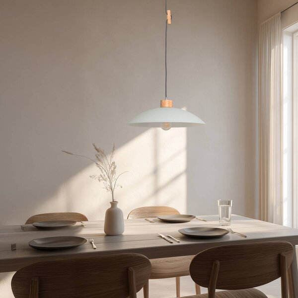 Lampa wisząca szklana OHANA ONLI, możliwość ściemniania, biały / opal, salon / jadalnia, szkło, skandynawski