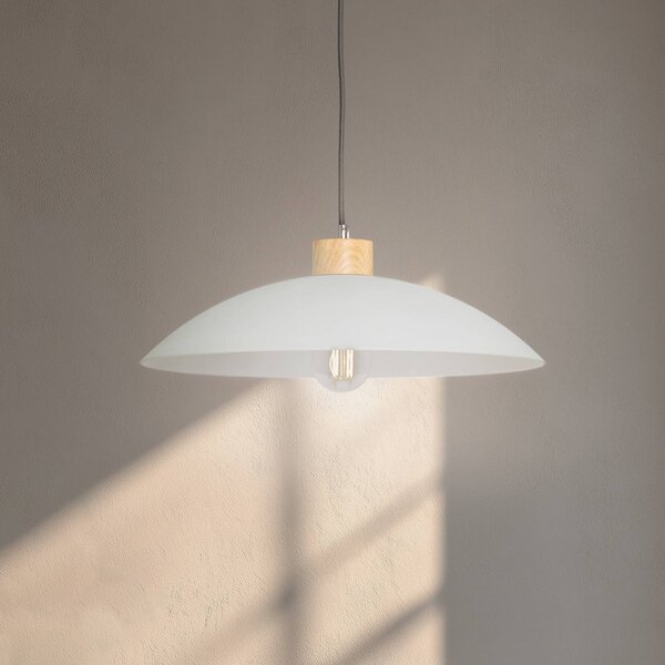 Lampa wisząca szklana OHANA ONLI, możliwość ściemniania, biały / opal, salon / jadalnia, szkło, skandynawski