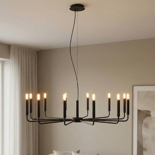 Żyrandol ORTO B Nowodvorski Lighting, czarny, salon / jadalnia, metal, nowoczesny