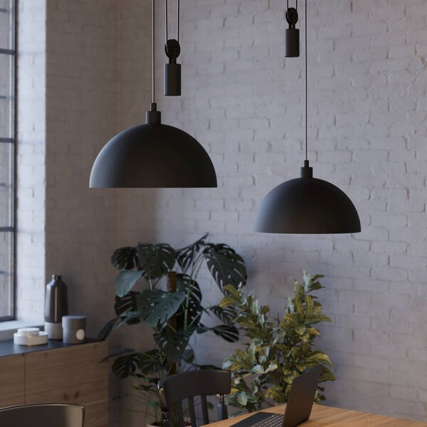 EGLO Lampa wisząca Winkworth, możliwość ściemniania, czarny, salon / jadalnia, metal