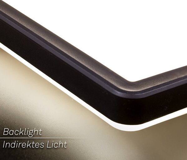 Briloner Lampa sufitowa LED Tava, czarny, salon / jadalnia, tworzywo sztuczne, nowoczesny