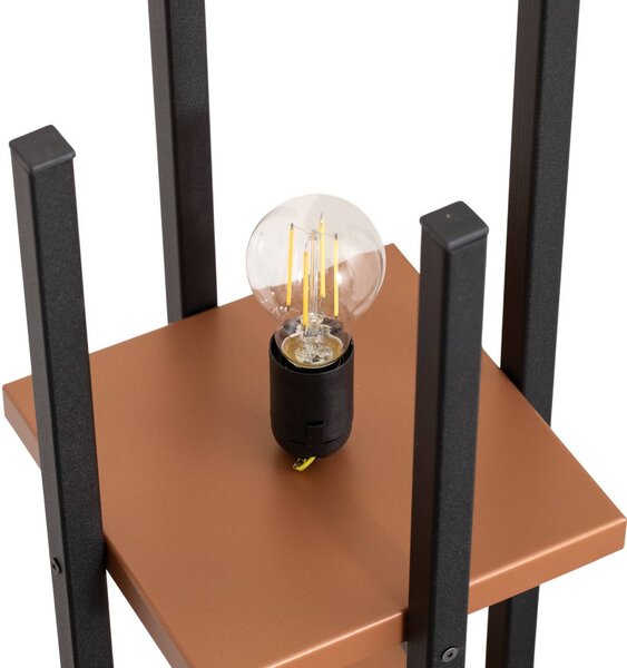 Lampa stojąca Shelf Opviq, czarny, salon / jadalnia, metal, nowoczesny
