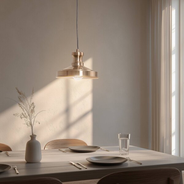 Lampa wisząca Berceste Opviq, możliwość ściemniania, mosiężny / złoty, salon / jadalnia, metal, nowoczesny