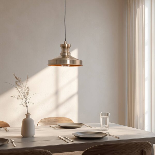 Lampa wisząca Berceste Opviq, możliwość ściemniania, mosiężny / złoty, salon / jadalnia, metal, nowoczesny