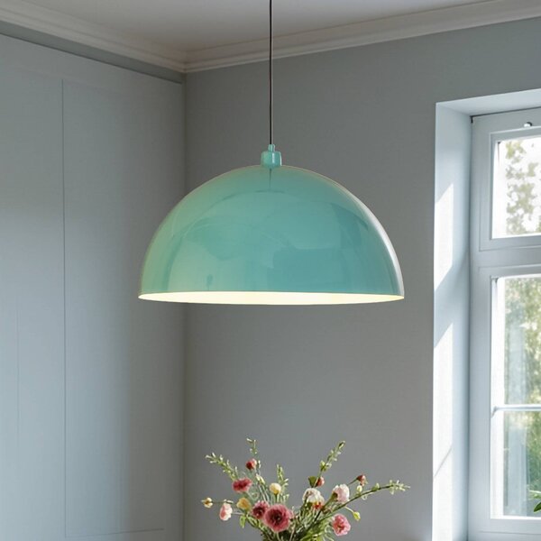 Lampa wisząca Kure Opviq, możliwość ściemniania, niebieski, kuchnia, metal, nowoczesny