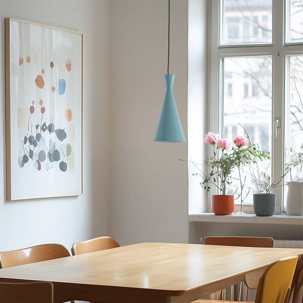 Lampa wisząca Tom Opviq, możliwość ściemniania, niebieski, salon / jadalnia, metal, młodzieżowy