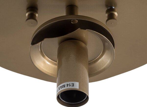 Lampa sufitowa Well Opviq, możliwość ściemniania, mosiężny / złoty, salon / jadalnia, szkło